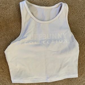 SOLD Buffbunny limited edition white Aurora crop